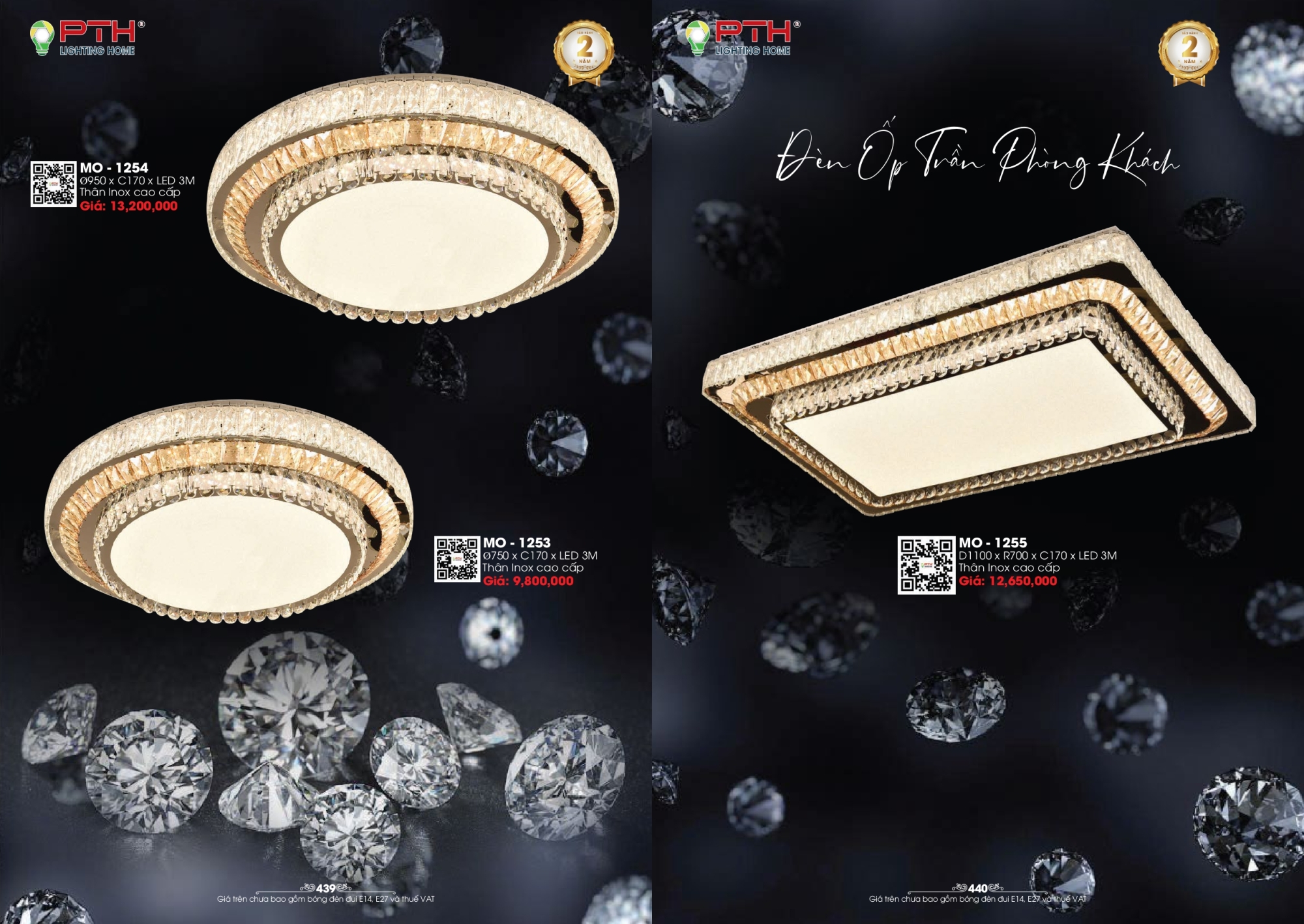 Bảng giá đèn trang trí PTH Lighting Home 2026